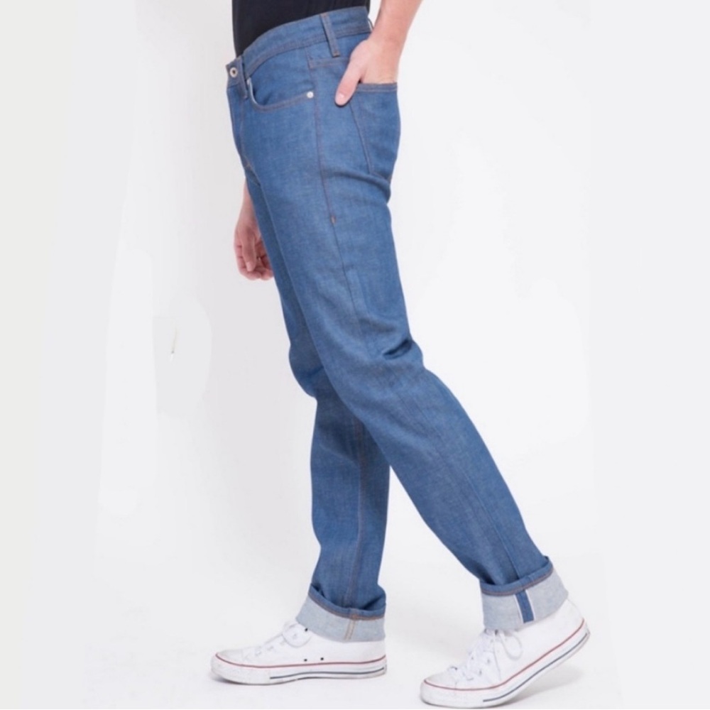 Naked & Famous Weird Guy Rising Sun Selvedge Jeans 100% raw cotton 29